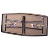 Barricks Boat Folding Table, 72" W, 36" L, 30" H, Walnut/Black Top, Laminate E-366WA